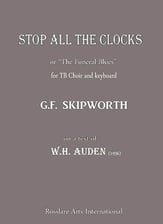Stop All the Clocks TTBB choral sheet music cover